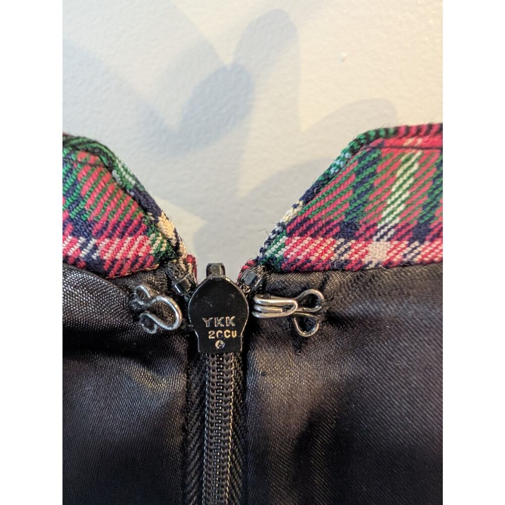 Vintage Pendleton Woolen Mills Red Green Plaid Tartan Dress USA Made Womens 10 - Picture 5 of 11